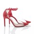 Sapato Scarpin Daniela Transparente de Amarração Vermelho 39