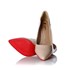 Sapato Scarpin Feminino Camila Verniz com Sola Vermelha Nude