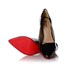Sapato Scarpin Feminino Camila Verniz com Sola Vermelha Preto