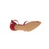 Sapato Scarpin Feminino com Transparencia de Amarrar Bico Fino Vermelho