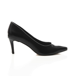 Sapato Scarpin Feminino Deise Bico Fino Salto Baixo Preto