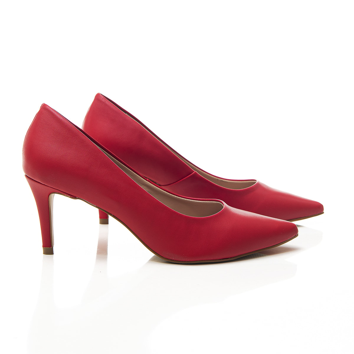 Scarpin vermelho cheap salto baixo