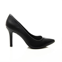 Sapato Scarpin Feminino Denise Bico Fino Salto Alto Preto Napa