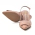 Sapato Scarpin Feminino Lourdes Salto Fino com Brilho Strass Nude