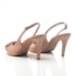 Sapato Scarpin Feminino Lourdes Salto Fino com Brilho Strass Nude