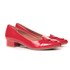 Sapato Scarpin Feminino Salto Baixo com Aplique de Bolinhas Vermelho