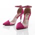 Sapato Scarpin Feminino Suzana Vinil com Amarração Salto Alto Pink