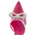 Sapato Scarpin Feminino Suzi Transparente Vinil com Laço Strass Pink
