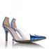 Sapato Scarpin Jaqueline Vinil Transparente Azul 35