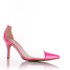Sapato Scarpin Jaqueline Vinil Transparente Pink Neon
