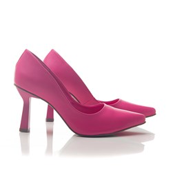 Sapato Scarpin Marina Feminino Salto Fino Baixo em Napa Pink