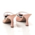 Sapato Scarpin Mule Shirley Salto Baixo Laço Infinity com Pedraria Strass Nude