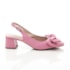 Sapato Scarpin Slingback Tereza com Laço Bico Fino Rosa