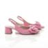 Sapato Scarpin Slingback Tereza com Laço Bico Fino Rosa