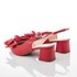 Sapato Scarpin Slingback Tereza com Laço Bico Fino Vermelho
