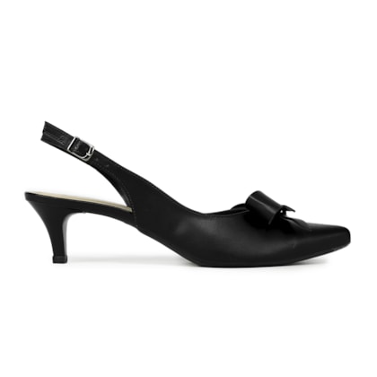 SCARPIN FEMININO INGRID SALTO BAIXO PRETO