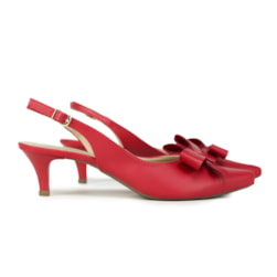 SCARPIN FEMININO INGRID SALTO BAIXO VERMELHO