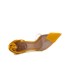 Scarpin Transparente De Amarrar Sapato Salto Alto Blogueira  Ouro