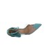 Scarpin Transparente De Amarrar Sapato Salto Alto Blogueira  Pistache