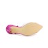 Scarpin Transparente De Amarrar Sapato Vinil Salto Alto  Pink