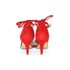 Scarpin Transparente Sapato Vinil Feminino Lançamento  Vermelho