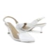 SLINGBACK FEMININO DAIANA SALTO BAIXO CORAÇÃO BRANCO