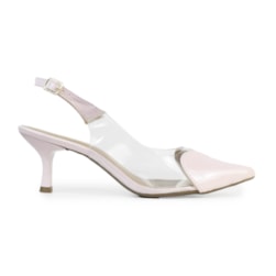 SLINGBACK FEMININO DAIANA SALTO BAIXO CORAÇÃO NUDE