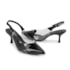 SLINGBACK FEMININO DAIANA SALTO BAIXO CORAÇÃO PRETO