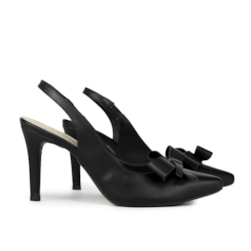 SLINGBACK FEMININO GABRIELA SALTO ALTO PRETO