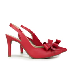 SLINGBACK FEMININO GABRIELA SALTO ALTO VERMELHO