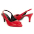 SLINGBACK FEMININO LUÍSA SALTO BAIXO VERMELHO