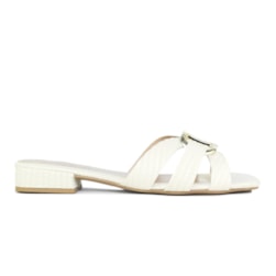 TAMANCO FEMININO DAHLIA COM FIVELA OFF WHITE