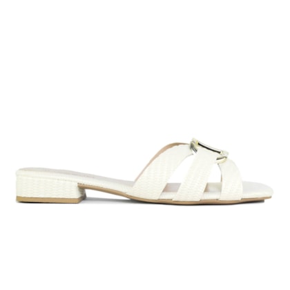 TAMANCO FEMININO DAHLIA COM FIVELA OFF WHITE