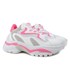 Tênis Feminino Chunky Sneaker Sola Alta Branco e Pink Neon Branco/Rosa