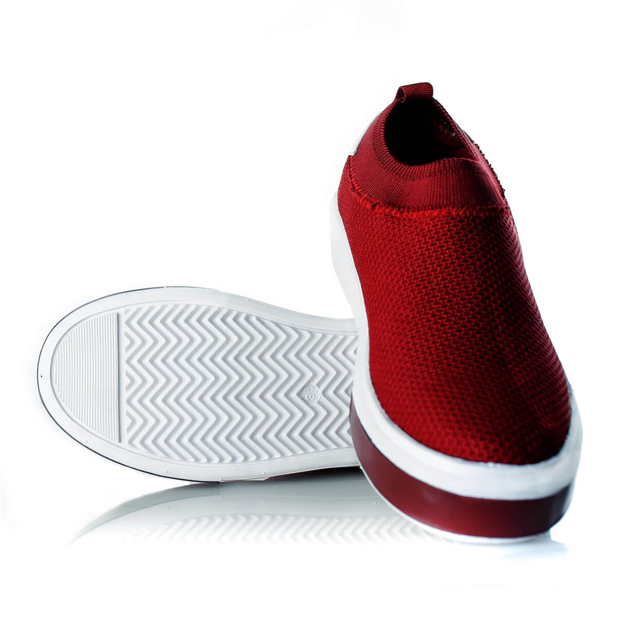 Tênis meia sola alta - R$ 129.90, cor Vermelho #59137, compre agora | Shafa