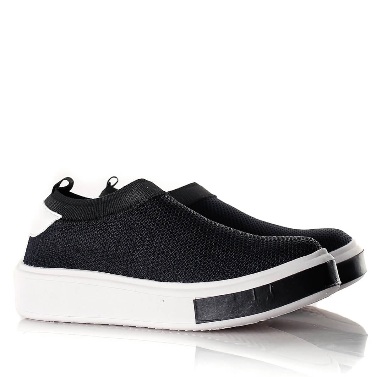 Tenis Meia Sola Alta Calce Facil Preto - Pe Vermelho Calcados